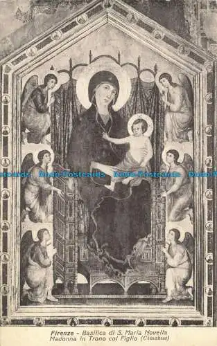 R643316 Florenz. Basilika S. Maria Novella. Madonna auf dem Thron mit Sohn. PP.