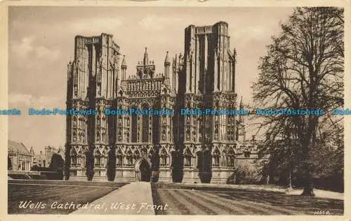 R645318 Wells Cathedral. Westfront. F. Frith