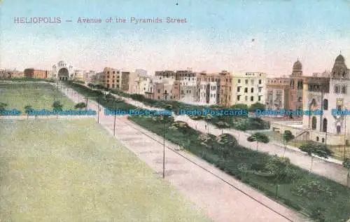 R645921 Heliopolis. Avenue of the Pyramids Street. Kairo Post Card Trust. Serie