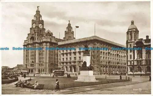 R644665 Liverpool. Gebäude aus Leber und Cunard. Valentinstag. Foto braun. Serie. P