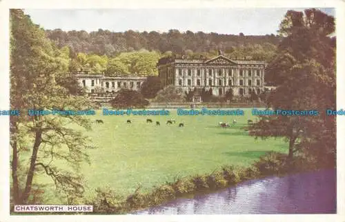 R644672 Chatsworth House. A.H. Knight. Ansichten von Derbyshire