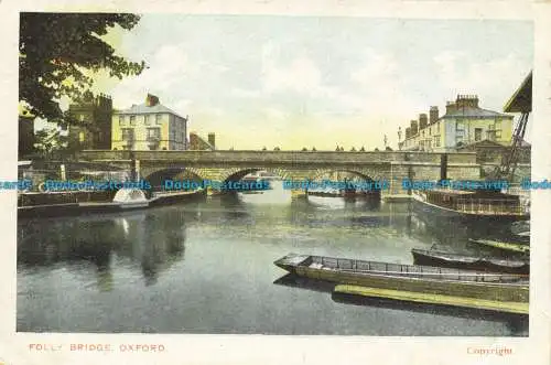 R645358 Oxford. Folly Bridge. G.D. und D. Postkarte