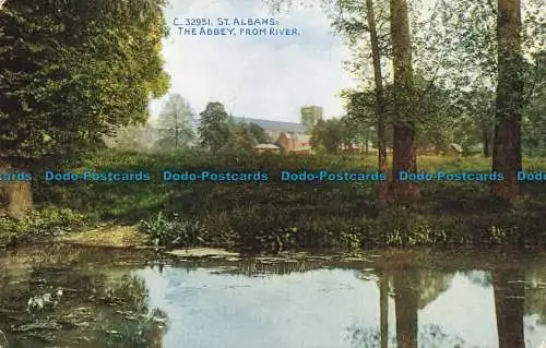 R644027 St. Albans. Die Abtei. von River. Photochrom. Celesque Serie