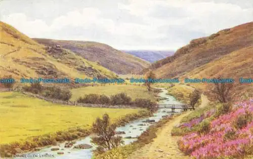 R646015 Lynton. Das Doone Glen. J. Lachs. Wasserfarbe. A.R. Quinton