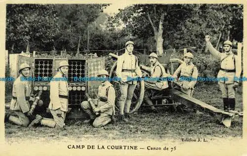 R645441 Camp de la Courtine. Kanone von 75. J.L