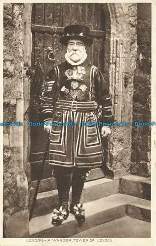 R646668 London. Ein Warder. Tower of London. Postkarte