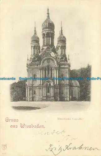 R644161 Gruss aus Wiesbaden. Russische Capelle. F.W.J