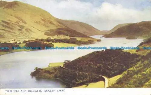 R645529 Thirlmere und Helvellyn. Englische Seen. Photochrom. 1951