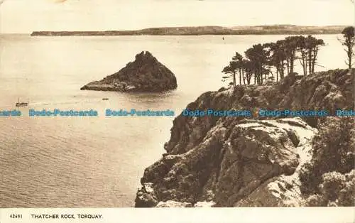 R645532 Torquay. Thatcher Rock. Postkarte