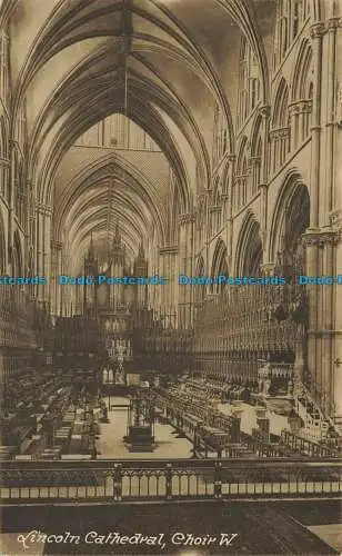 R644191 Lincoln Cathedral. Chor W.J.N. Postkarte