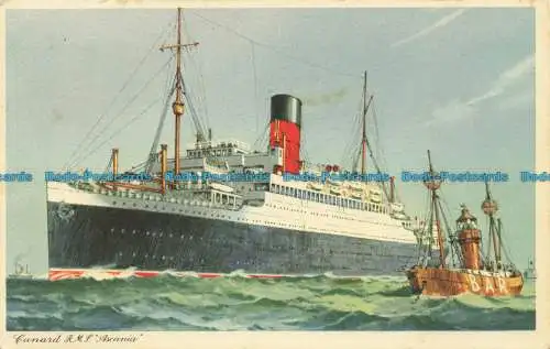 R646171 Cunard R.M.S. Ascania. Postkarte. 1951