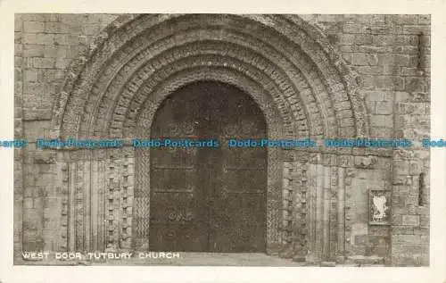 R646175 Tutbury Kirche. Westtür. D.T. Taverner. Das Siegel der künstlerischen RA-Serie