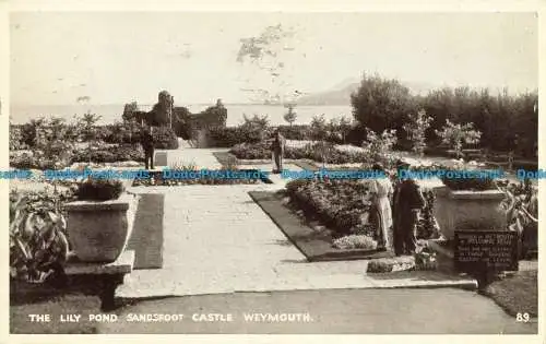 R646195 Weymouth. Sandsfoot Castle. Der Lilienteich. 1954