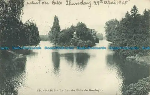 R646861 Paris. Der Lac du Bois de Boulogne. Postkarte