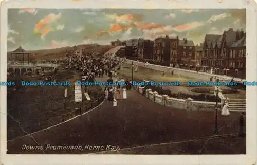 R645031 Herne Bay. Downs Promenade. Woolstone Bros. Milton Facsimile Sonnenuntergang Ser