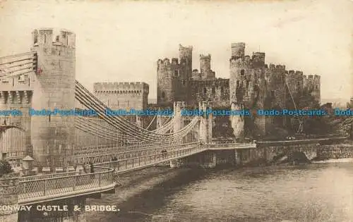 R646324 Conway Castle und Brücke. J. Jones