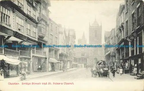 R646326 Chester. Bridge Street und St. Peter Church. 1913