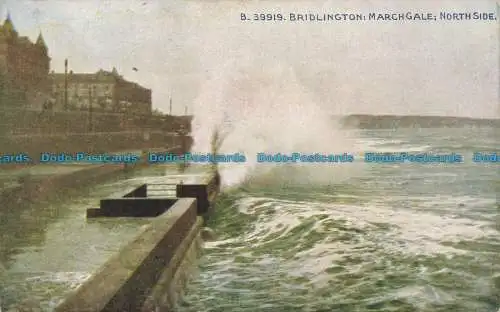 R646992 Bridlington. March Gale. Nordseite. Photochrom. Celesque Serie