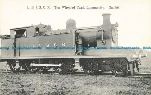 R645834 L.B. und S.C.R. Zehnrädrige Tanklok Nr. 595. Publi Lokomotive