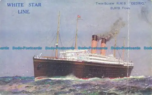 R647060 weiße Sternlinie. Doppelschraube R.M.S. Cedric