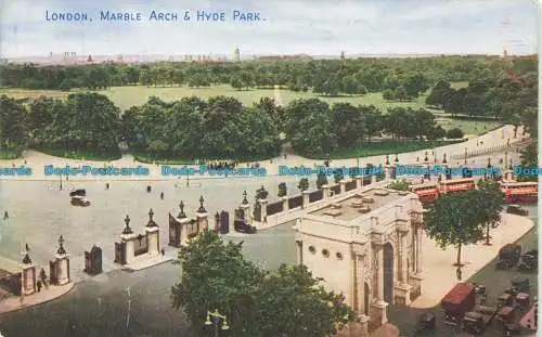 R647097 London. Marmorbogen und Hyde Park. Photochrom