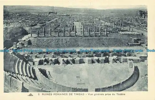 R647446 Römische Ruinen von Timgad. Gesamtansicht des Theaters. C.A.P