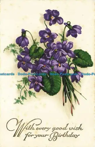 R646502 Mit jedem guten Wunsch zum Geburtstag. Postkarte