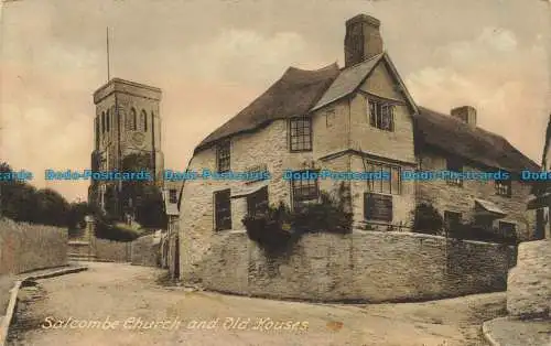 R647132 Salcombe Kirche und alte Häuser. F. Frith. Nein. 58776