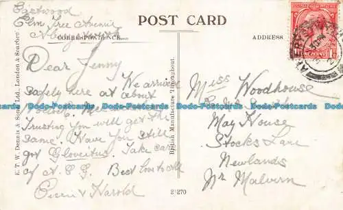 R647556 Aberystwyth. Burgruine. E.T.W. Dennis. 1920