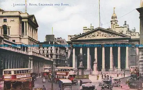 R647792 London. Royal Exchange und Bank. Photochrom