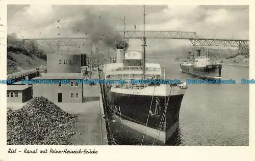 R647931 Kiel. Kanal mit Prinz Heinrich Brucke. Schoning