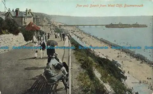 R647967 Bournemouth. Pier und Strand von West Cliff. W