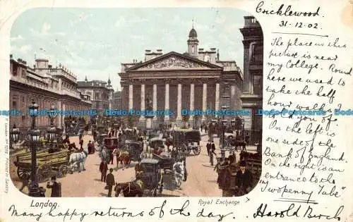 R144023 London. Royal Exchange. F.H. London. 1902