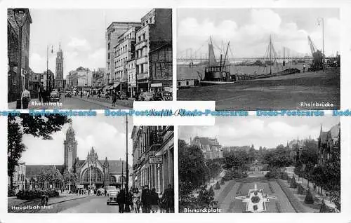 R144099 Krefeld Rhein. Multi-View. Wilhelm Dohmen. 1953