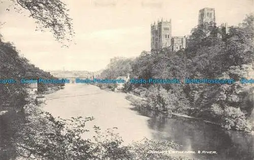 R144207 Kathedrale und Fluss von Durham. M.A. Wilkinson