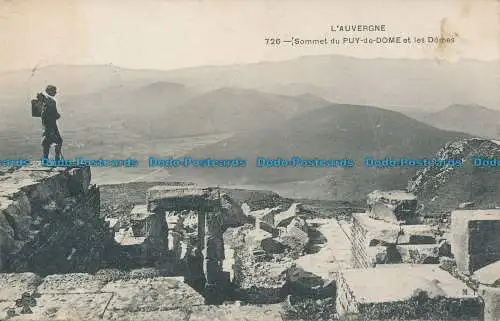 R144243 L Auvergne. Gipfel des Puy de Dome und die Kuppeln. 1906