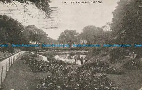 R144255 St. Leonards Gardens. Photochrom. Sepiatone. Nr. 4991. 1918