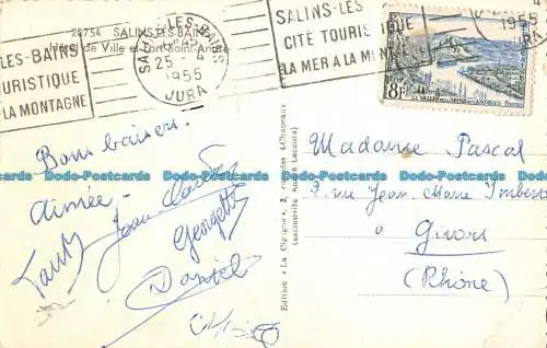 R144527 Salins les Bains. Rathaus und Fort Saint Andre. Der Storch. 1955