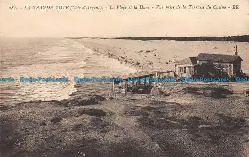 R144775 La Grande Cote. Der Strand und die Düne. Aufnahmeblick von der Terrasse des Casinos.