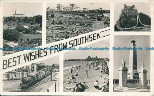 R144551 Beste Wünsche aus Southsea. Multi-View. Langstone. RP. 1957