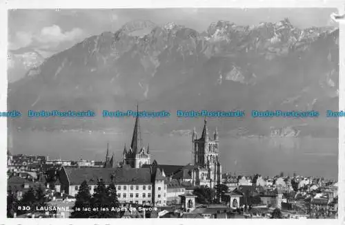 R144779 Lausanne See und Savoyer Alpen. Metzger. 1952