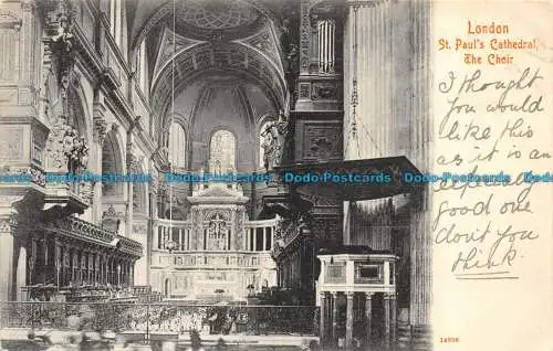 R146247 London. St. Pauls Kathedrale. Der Chor. Stengel. 1905