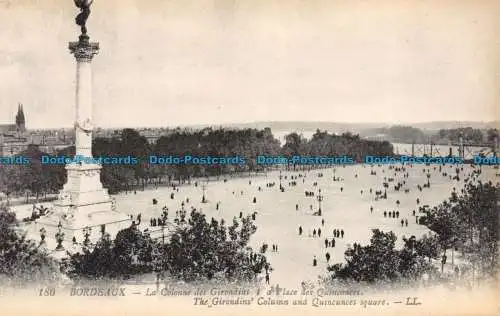 R146269 Bordeaux. Die Girondin-Säule und das Quincunces-Quadrat. LL. Nr. 186