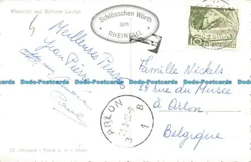 R146309 Rheinfall und Schloss Laufen. 1958