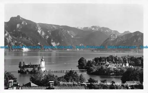 R144995 Gmunden am Traunsee Schloss Orth und Schlafende Griechin. RP