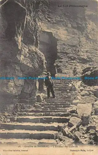 R145048 Abgrund von Padirac. L Treppe der Galerien. Nr. 28. 1919