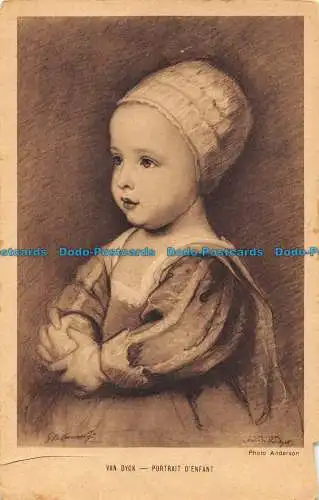 R145057 Postkarte. Van Dyck. Kinderporträt. Anderson