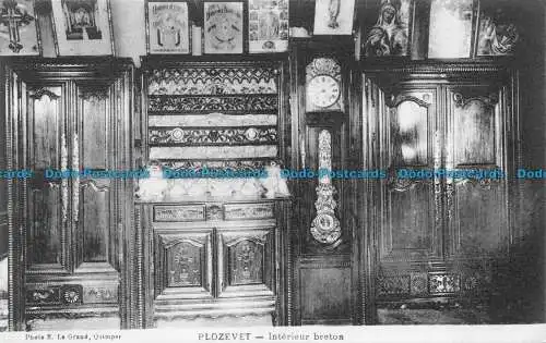 R146386 Plozevet. Bretonisches Interieur. E. Le Grand