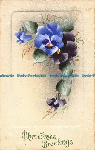 R147153 Weihnachtsgrüße. Blumen. 1907