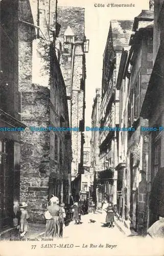 R145097 Saint Malo. Die Rue du Boyer. Artaud und Nozais. Nr. 77